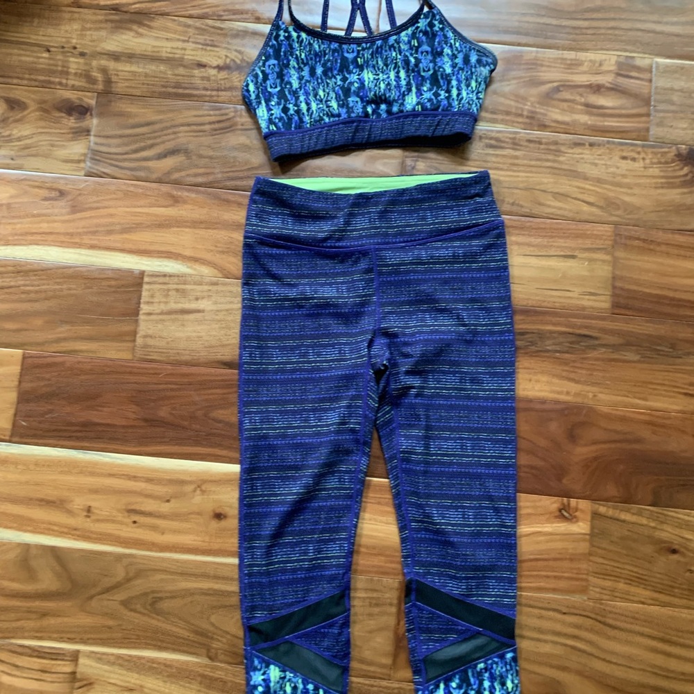 Athletic wear - leggings and matching sports bra. Only worn a couple of times.